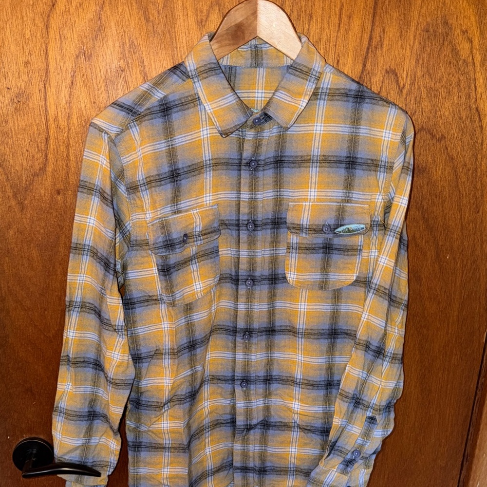 Live Water Yellow Plaid Button-Up Shirt